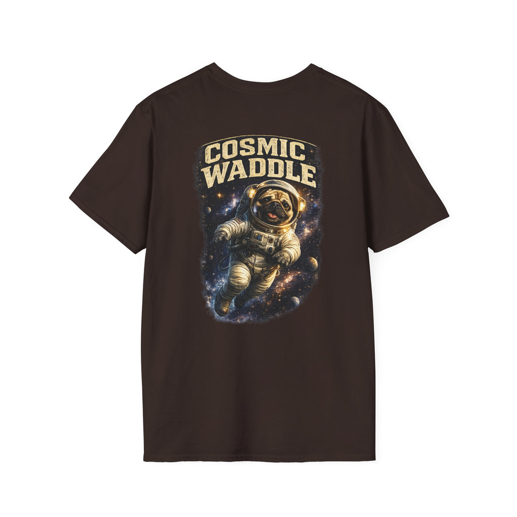 Cosmic Waddle | Astronaut Pug Space Adventure T-Shirt 🐾🚀