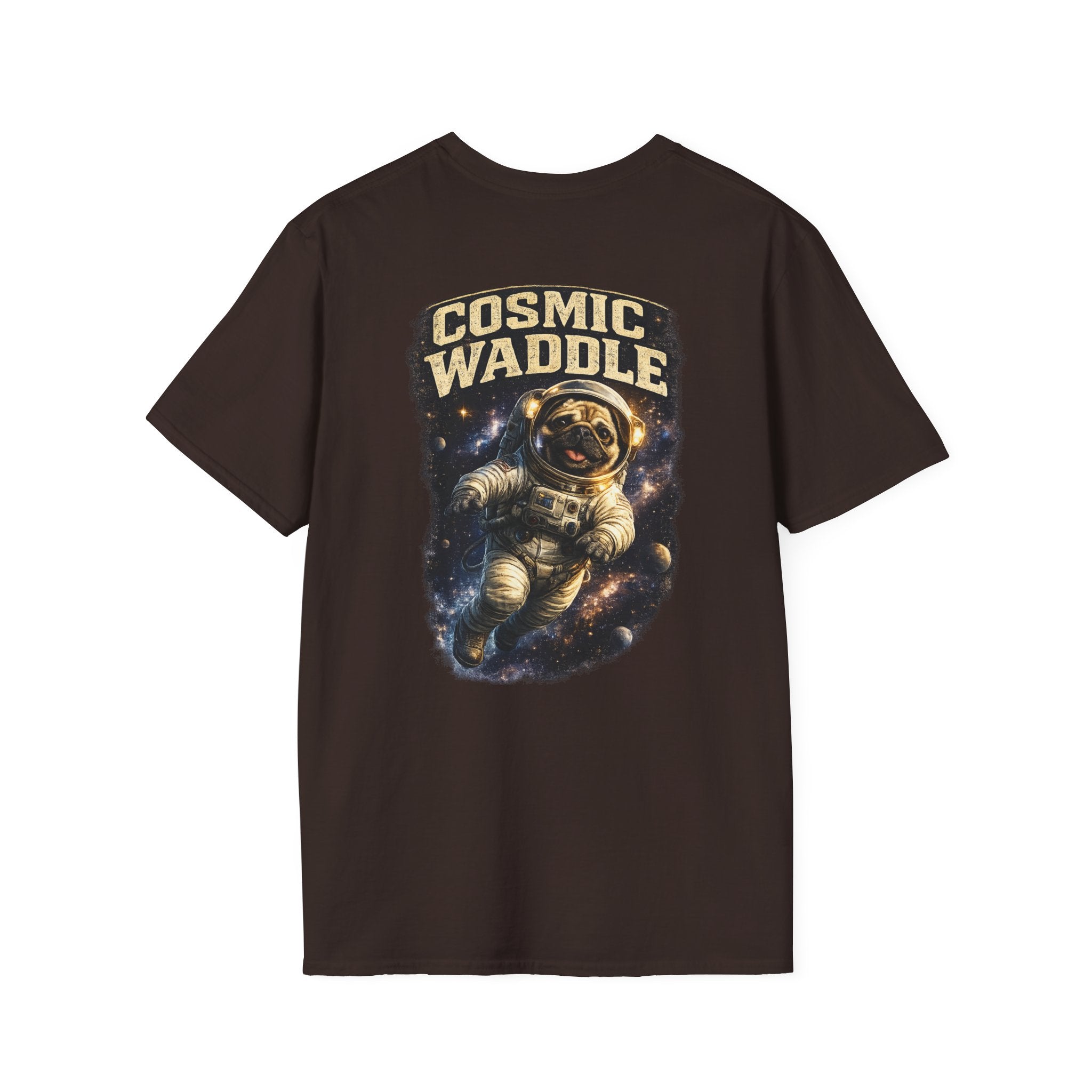 Cosmic Waddle | Astronaut Pug Space Adventure T-Shirt 🐾🚀