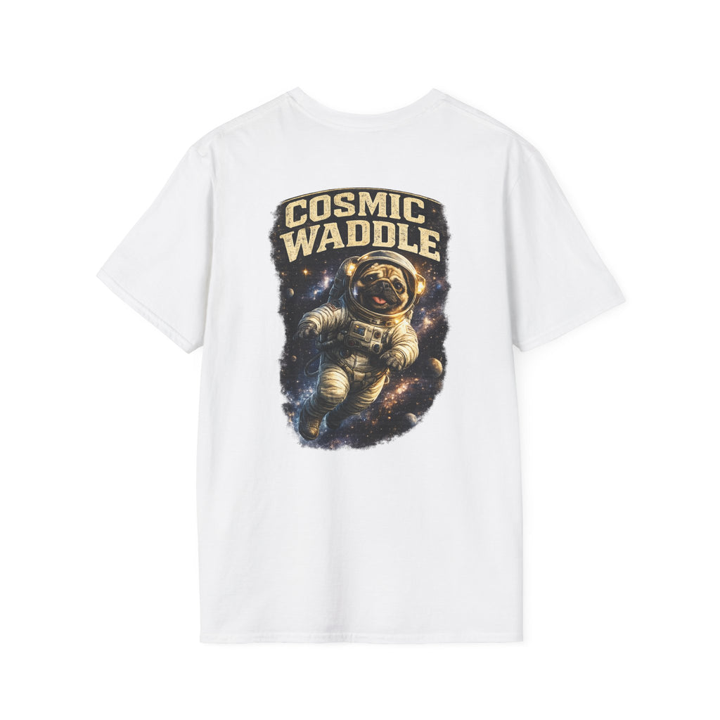 Cosmic Waddle | Astronaut Pug Space Adventure T-Shirt 🐾🚀