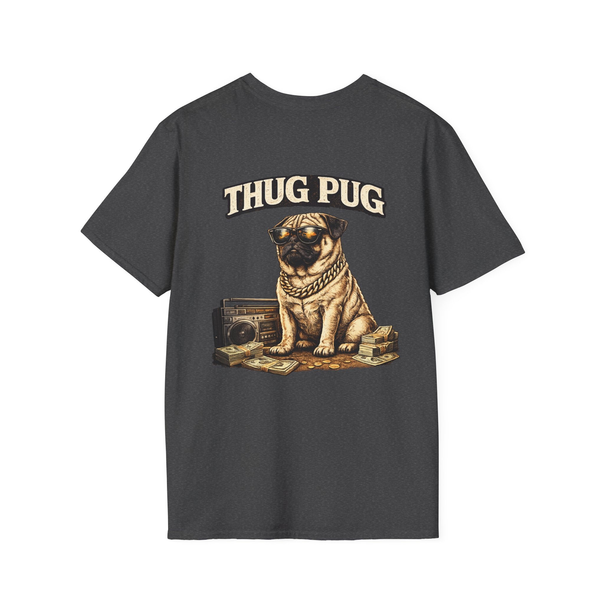 The Thug Pug T-Shirt – Tiny Champion with Big Attitude | Funny Pug Dog Shirt