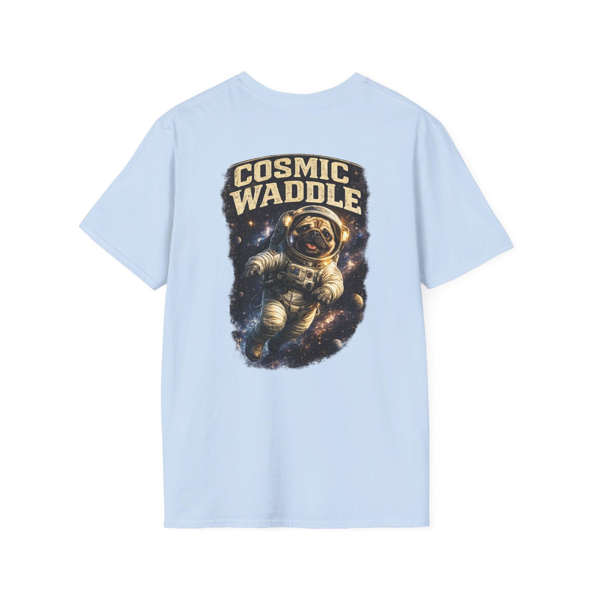 Cosmic Waddle | Astronaut Pug Space Adventure T-Shirt 🐾🚀