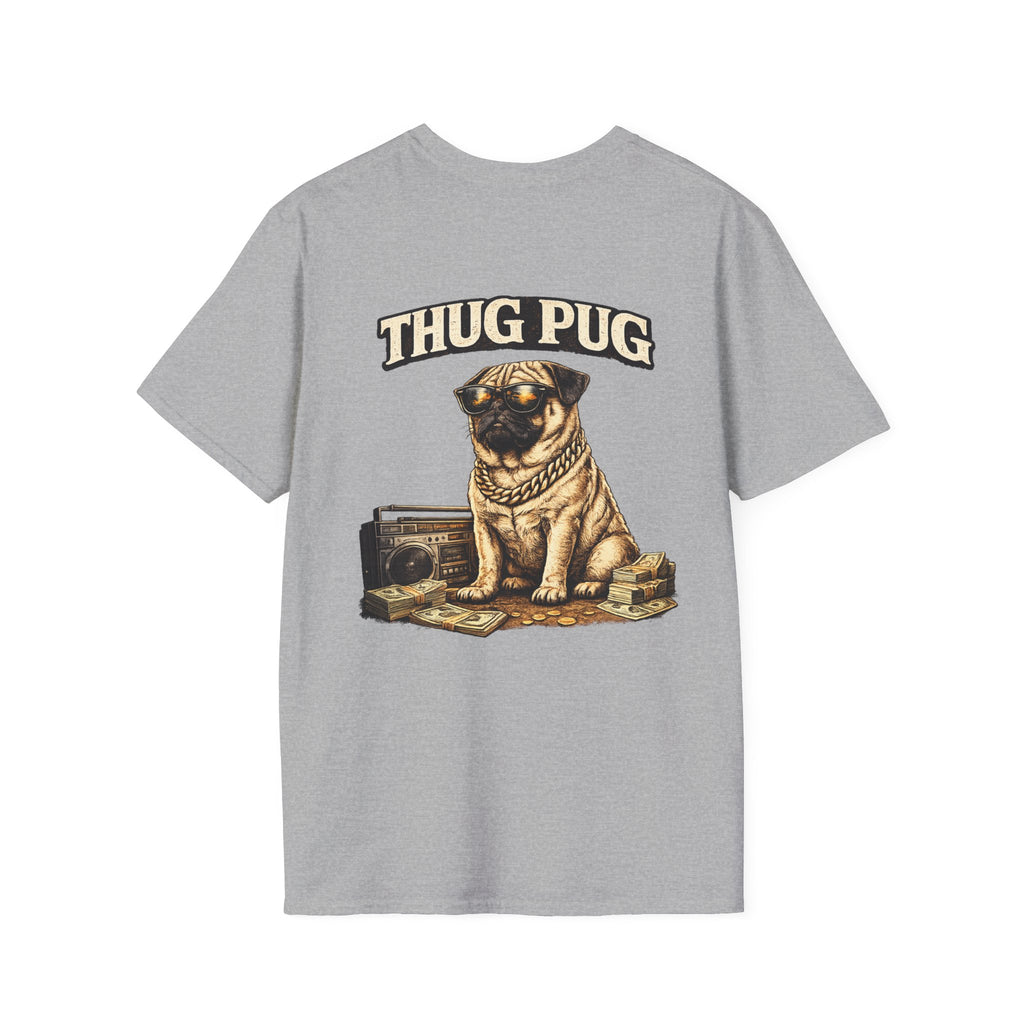 The Thug Pug T-Shirt – Tiny Champion with Big Attitude | Funny Pug Dog Shirt