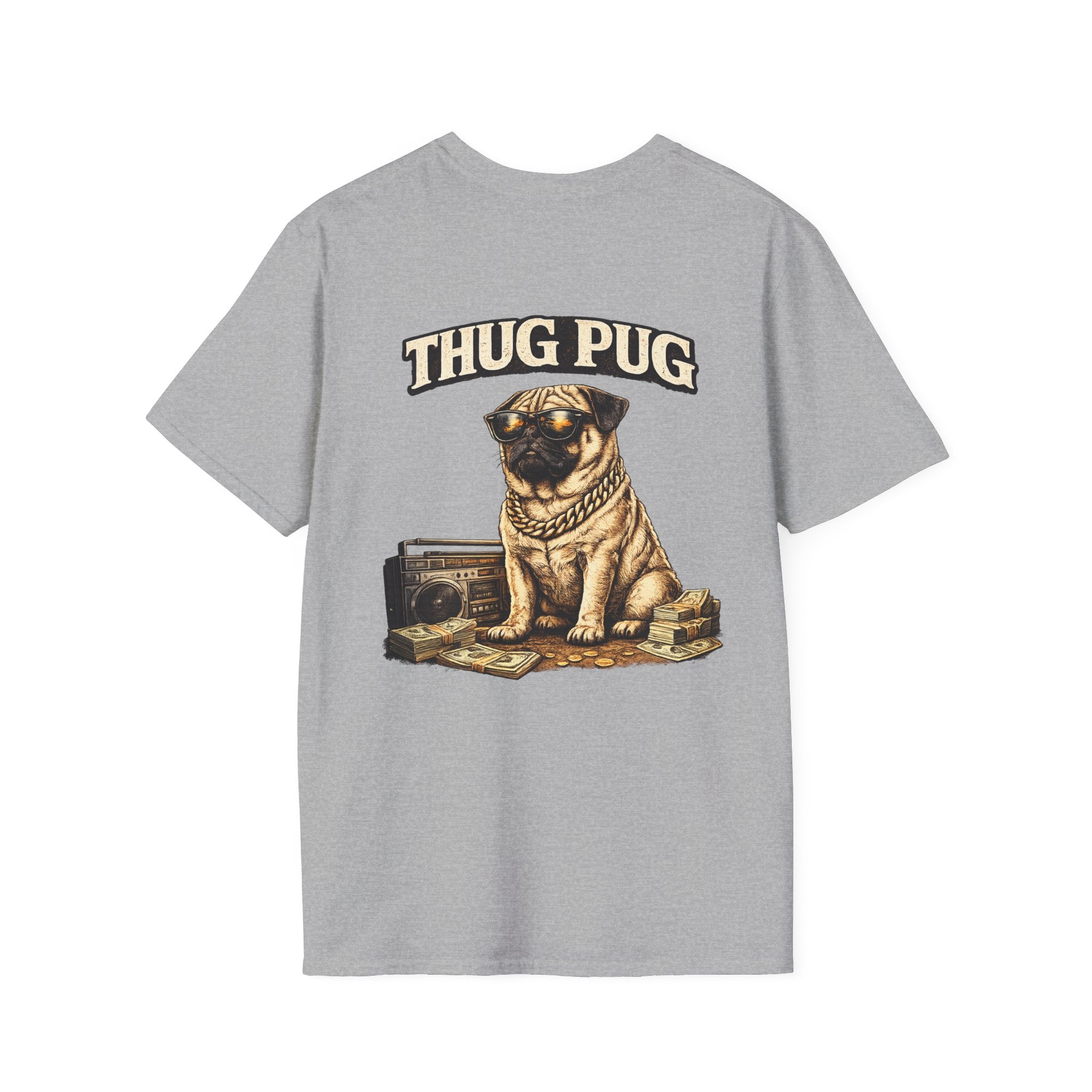 The Thug Pug T-Shirt – Tiny Champion with Big Attitude | Funny Pug Dog Shirt