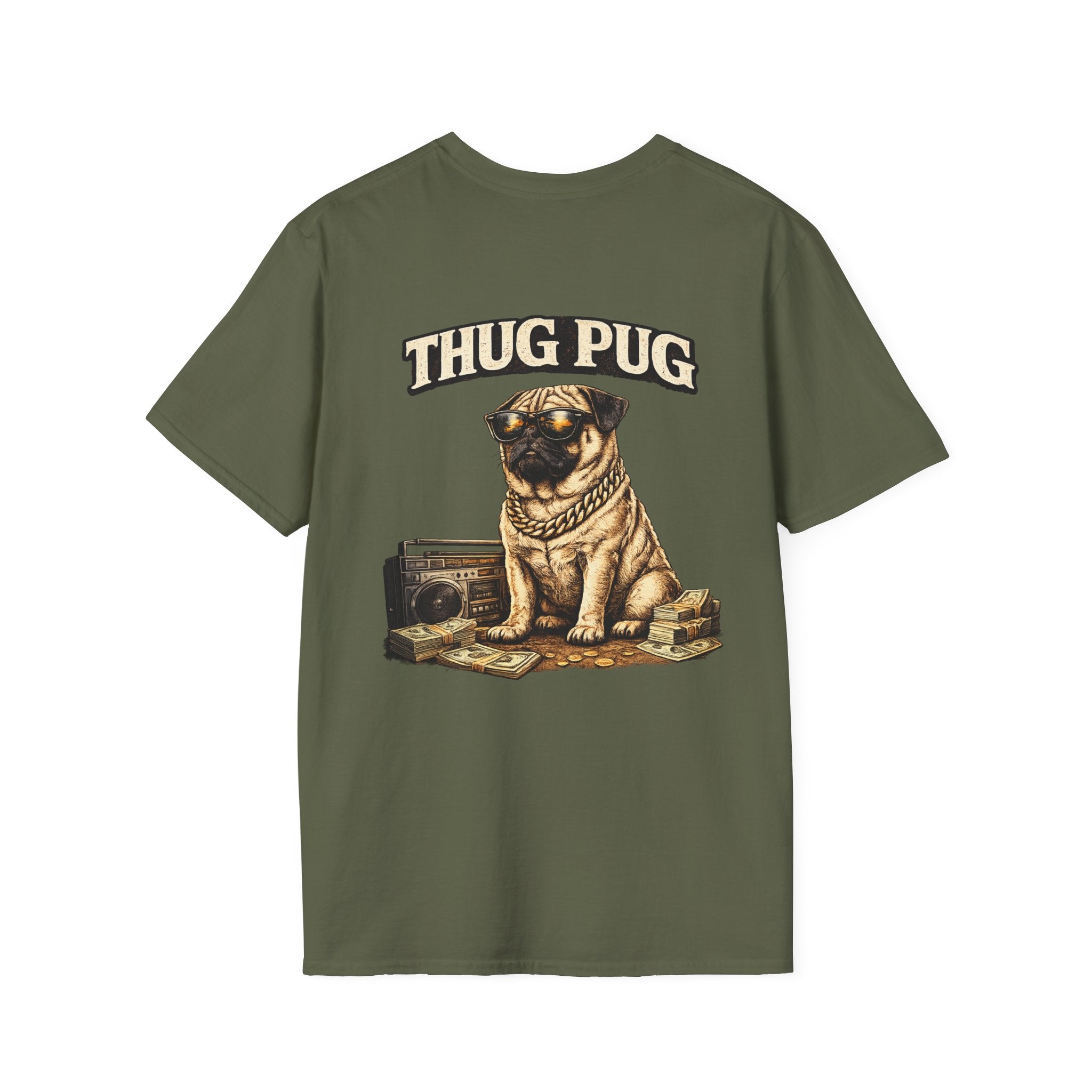 The Thug Pug T-Shirt – Tiny Champion with Big Attitude | Funny Pug Dog Shirt