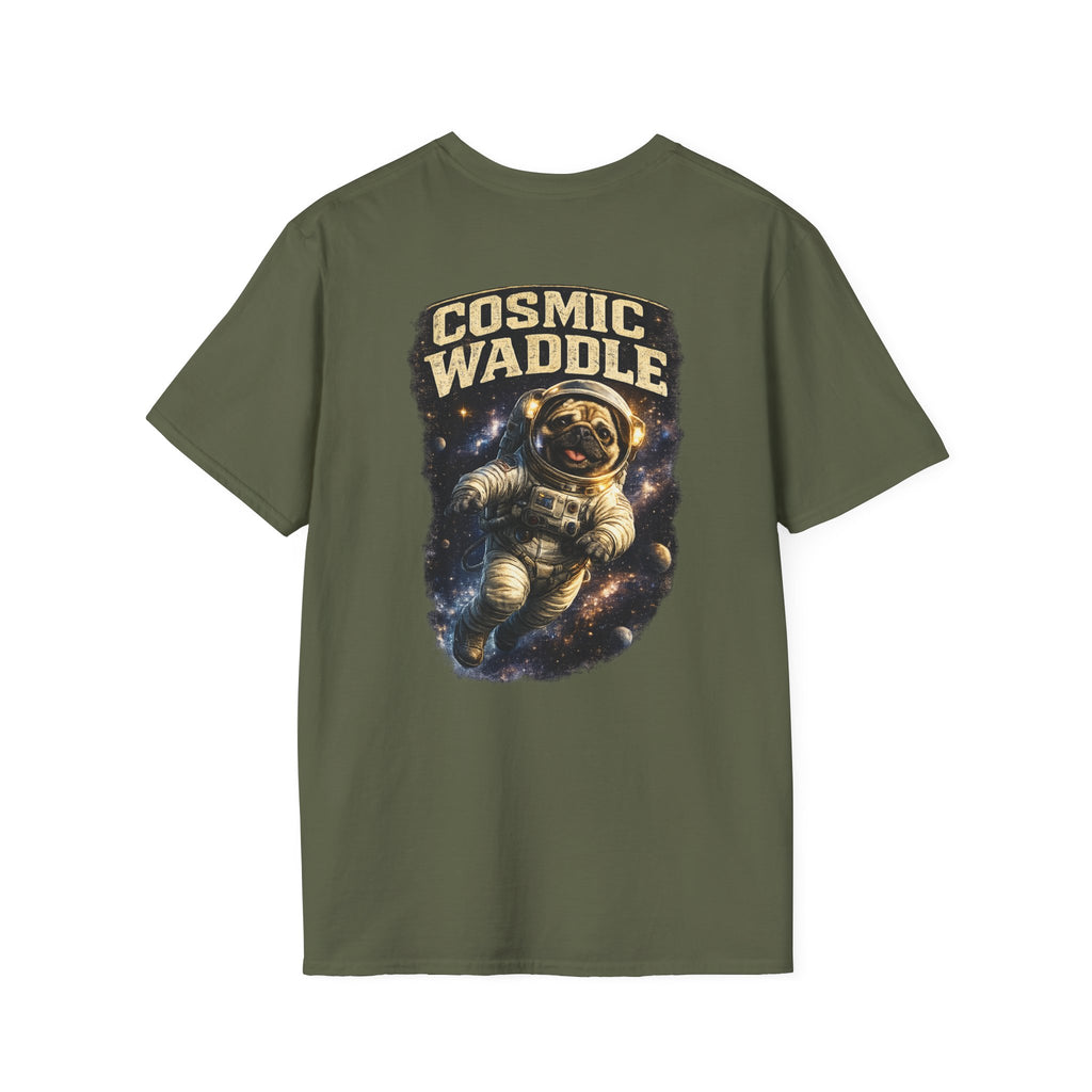 Cosmic Waddle | Astronaut Pug Space Adventure T-Shirt 🐾🚀
