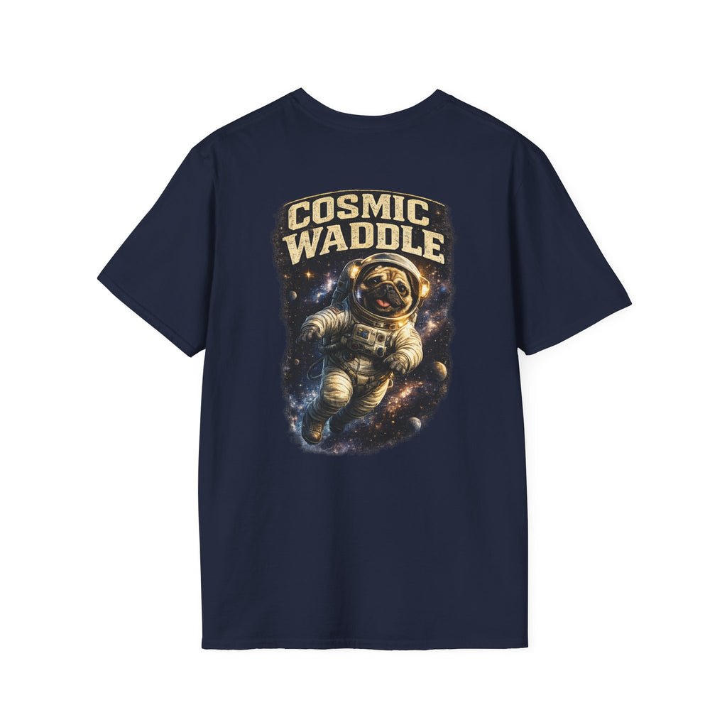 Cosmic Waddle | Astronaut Pug Space Adventure T-Shirt 🐾🚀