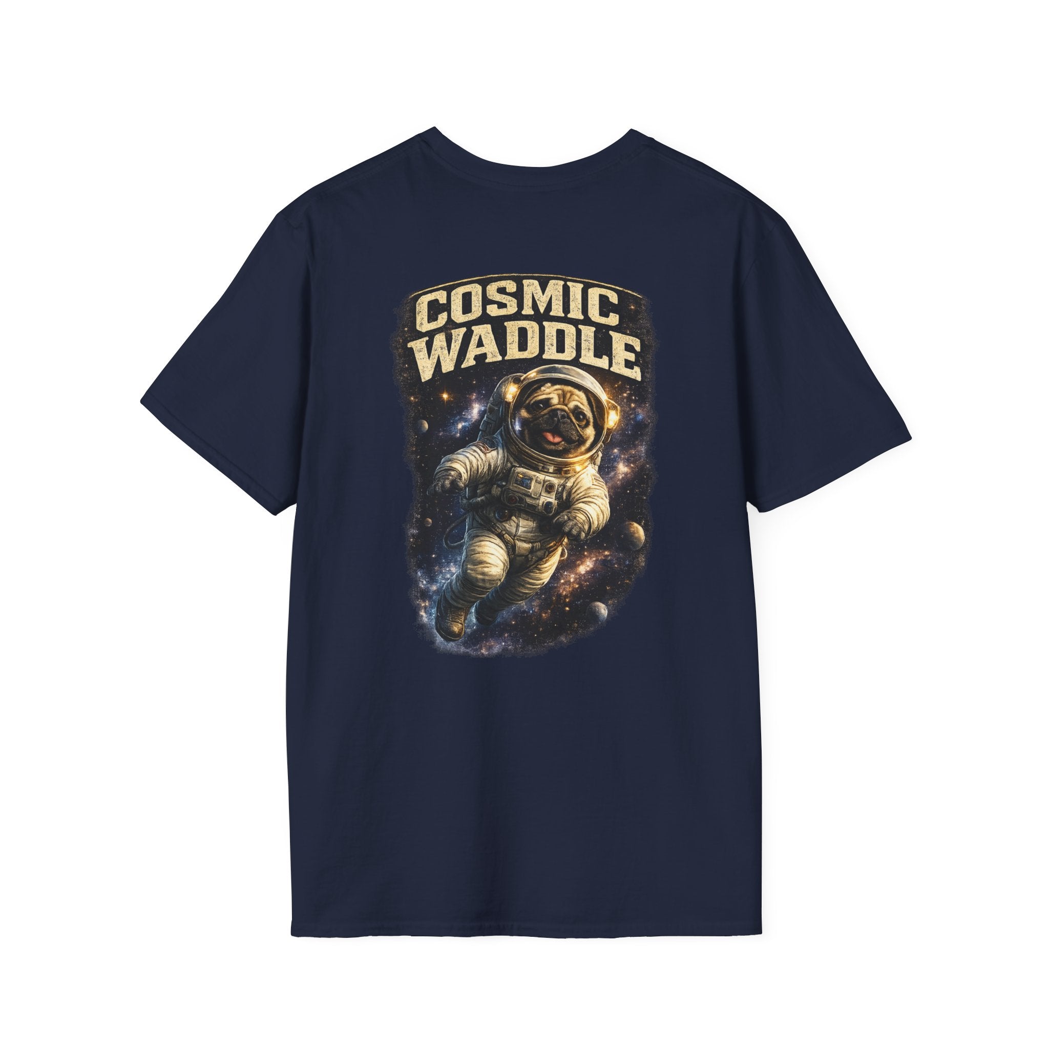 Cosmic Waddle | Astronaut Pug Space Adventure T-Shirt 🐾🚀