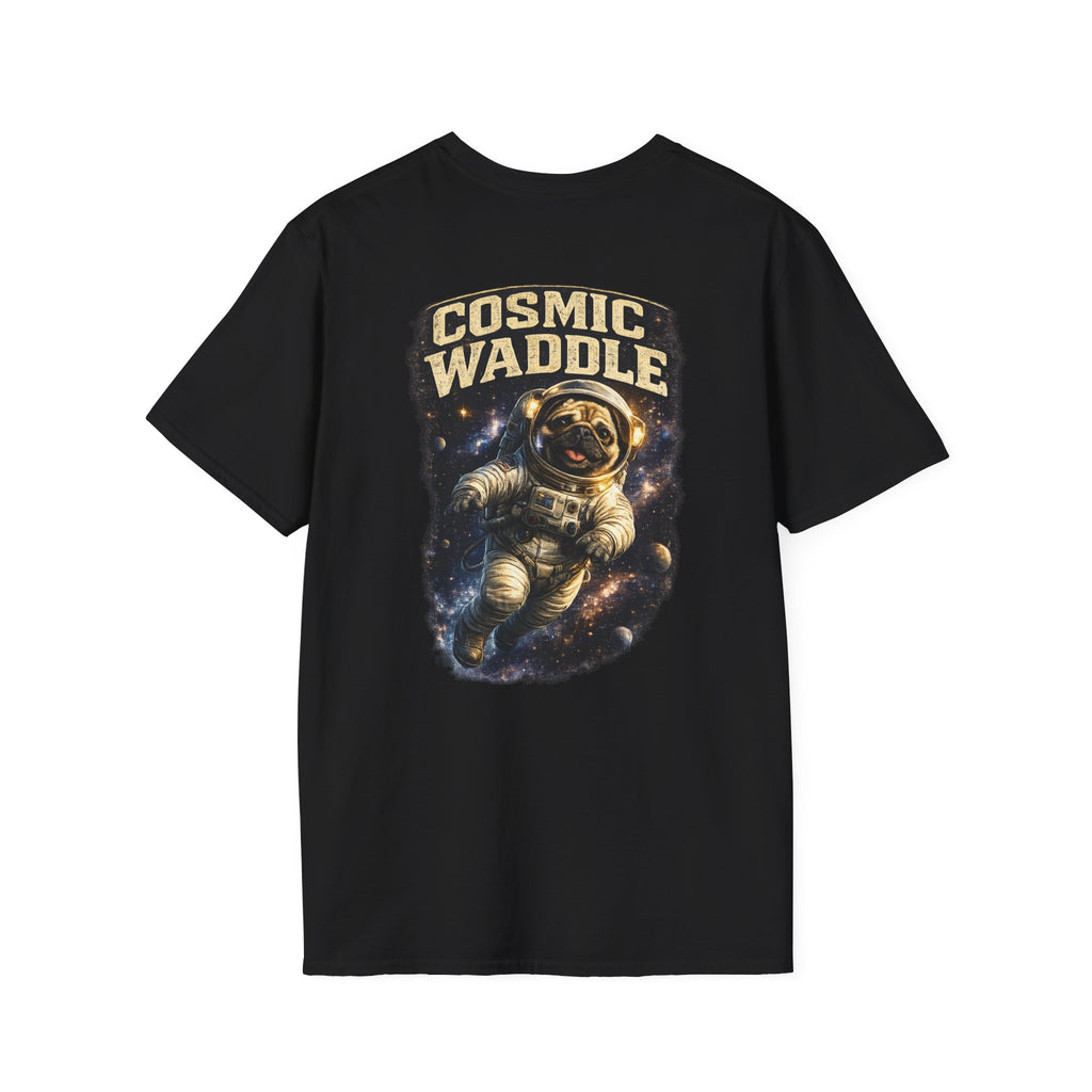 Cosmic Waddle | Astronaut Pug Space Adventure T-Shirt 🐾🚀