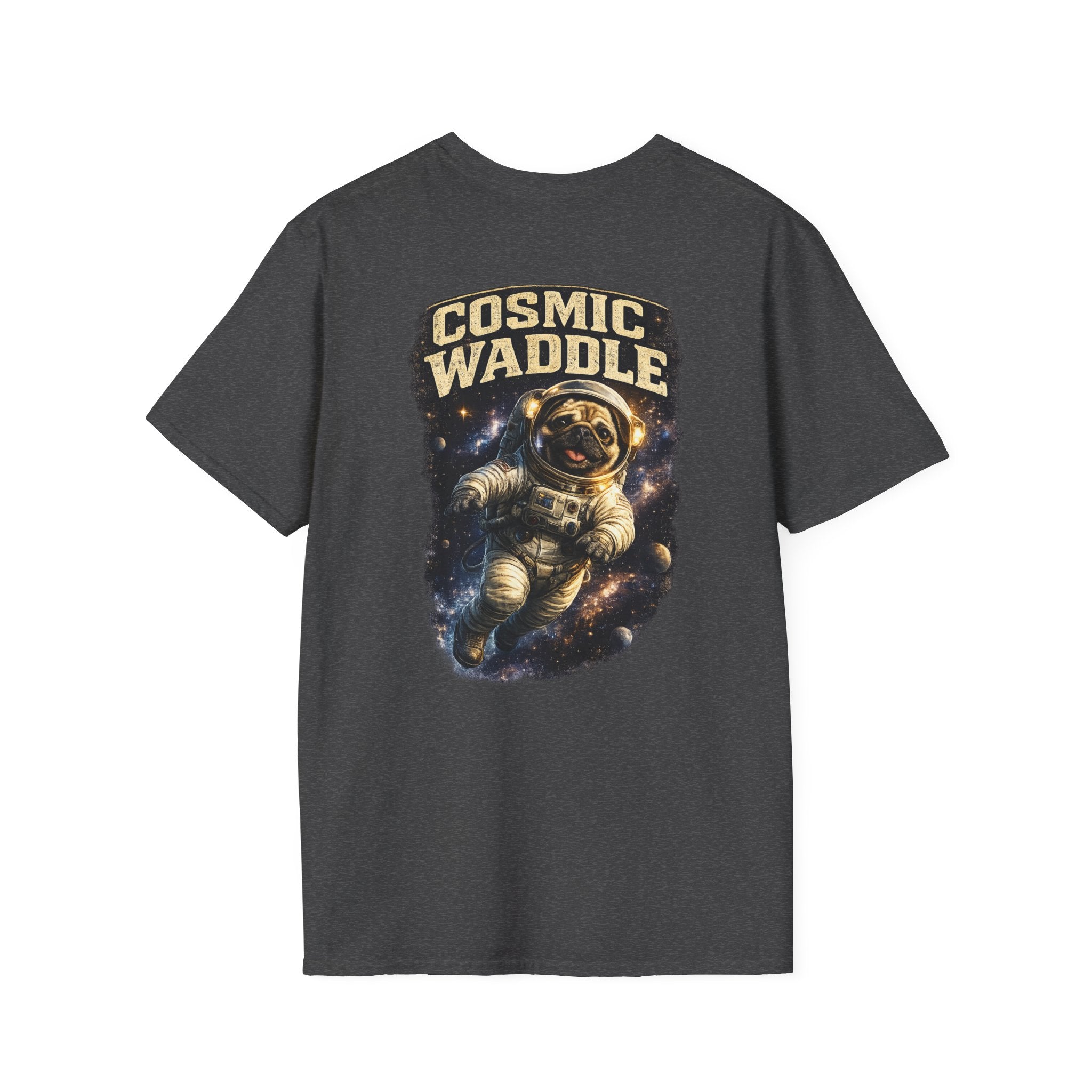 Cosmic Waddle | Astronaut Pug Space Adventure T-Shirt 🐾🚀