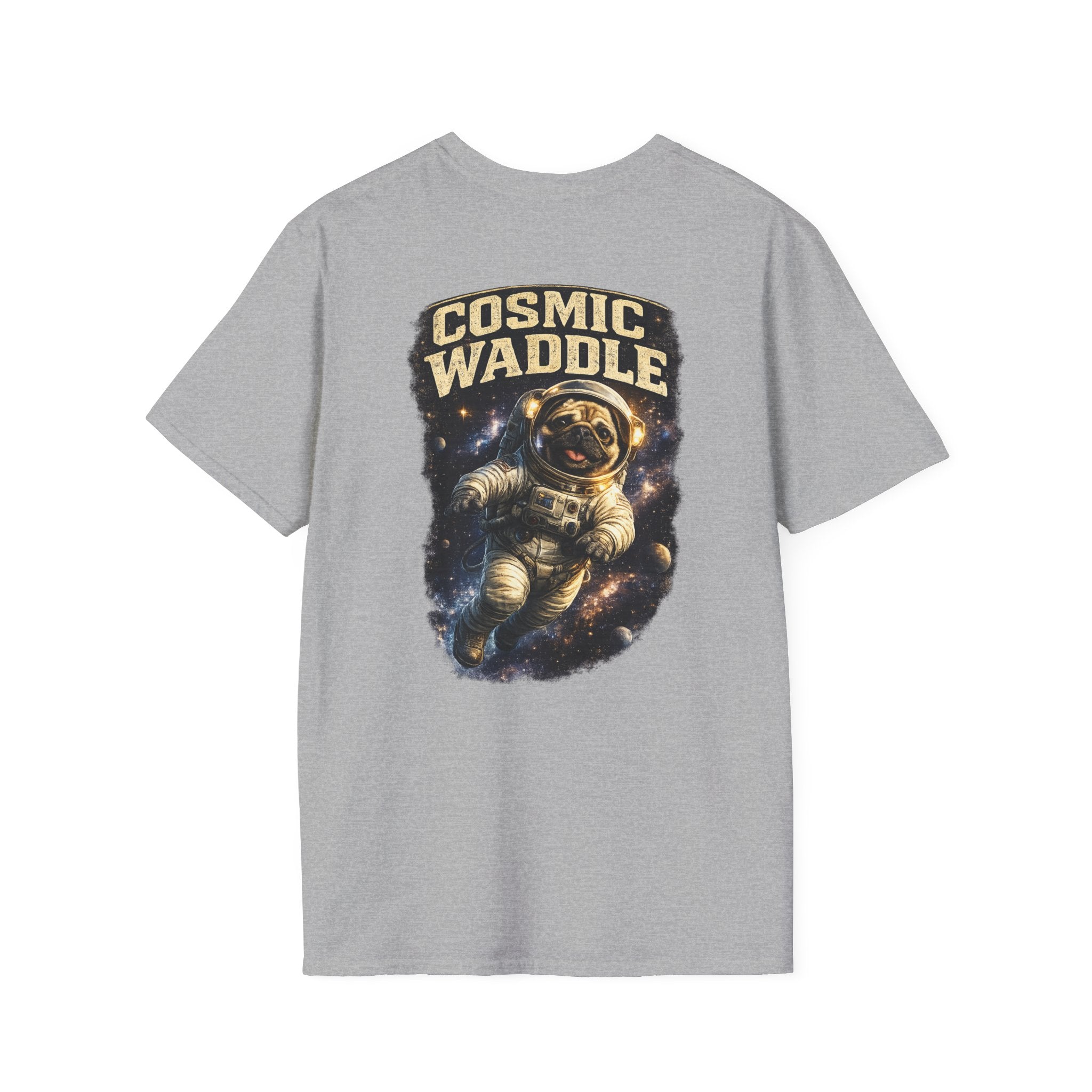 Cosmic Waddle | Astronaut Pug Space Adventure T-Shirt 🐾🚀