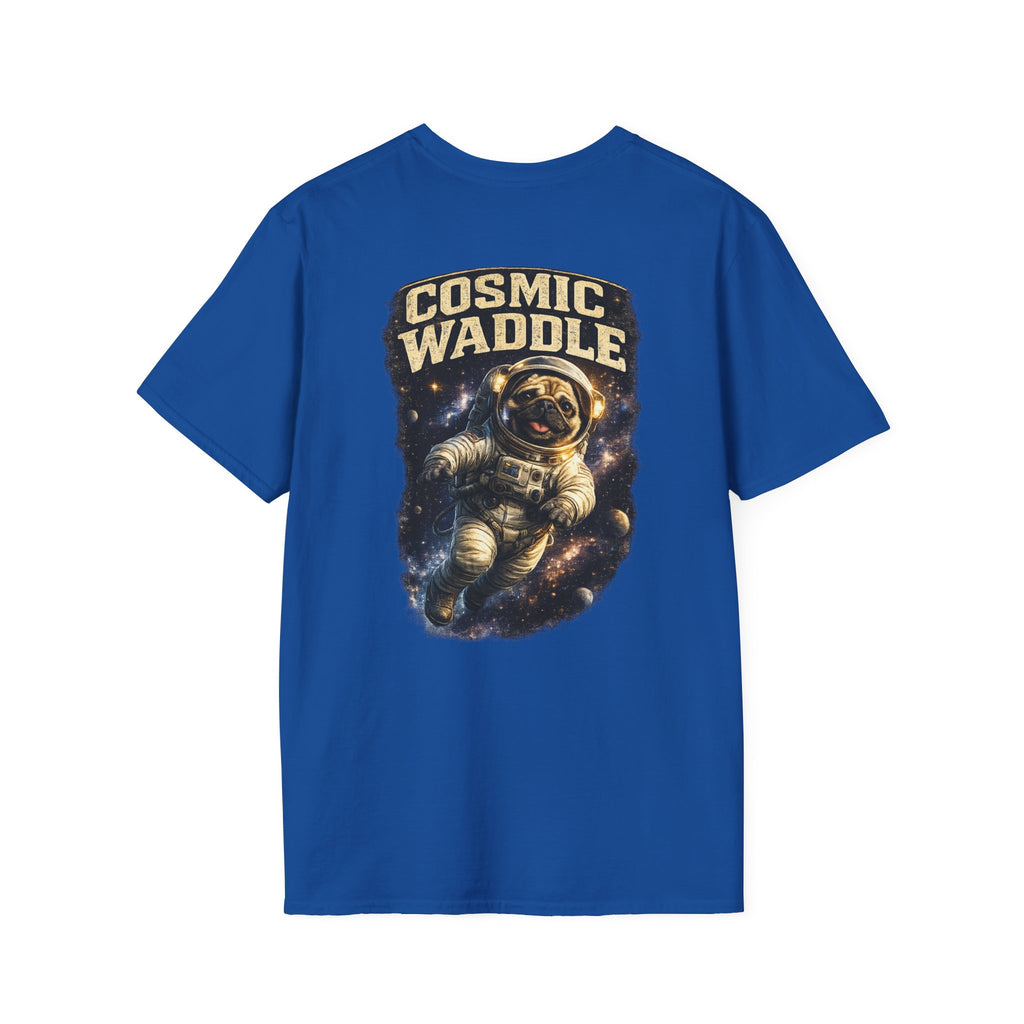 Cosmic Waddle | Astronaut Pug Space Adventure T-Shirt 🐾🚀