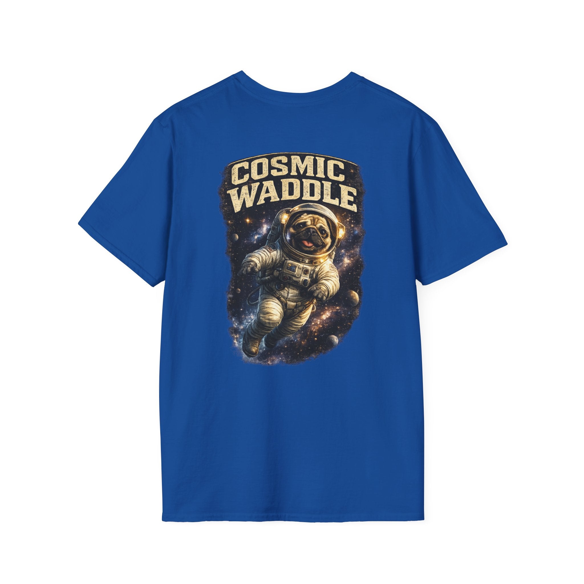 Cosmic Waddle | Astronaut Pug Space Adventure T-Shirt 🐾🚀
